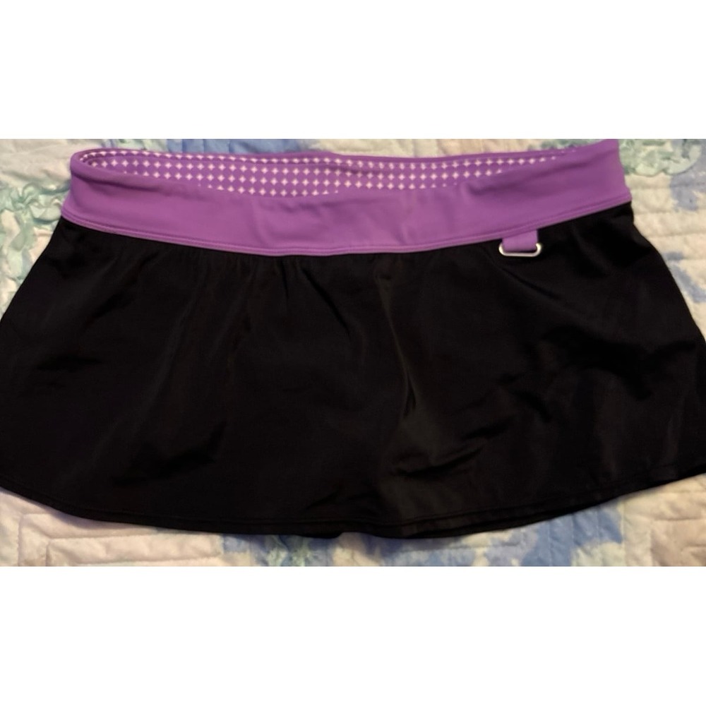 Nike Girl's Black & Purple Activewear Skirt Skort or‎ Swim Bottoms, Size 10